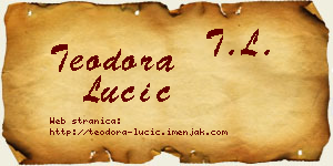 Teodora Lučić vizit kartica
